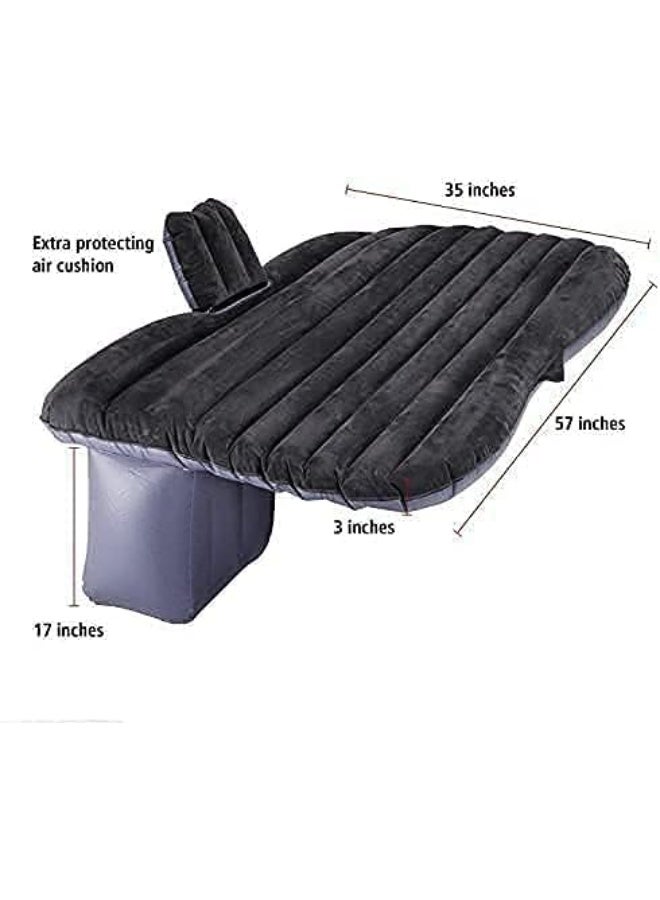Inflatable car travel mattress/camping mat, universal SUV extended inflatable sofa with two air pillows (black) - Image 3